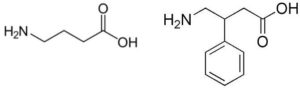 Phenibut is an analogue of GABA and this is the chemical structure of each.