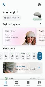 Neuronic red light therapy helmet app